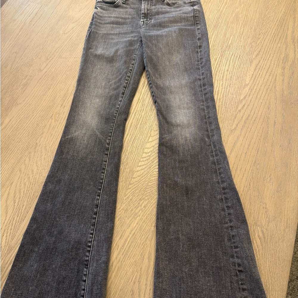 MOTHER Charcoal Flare Jeans